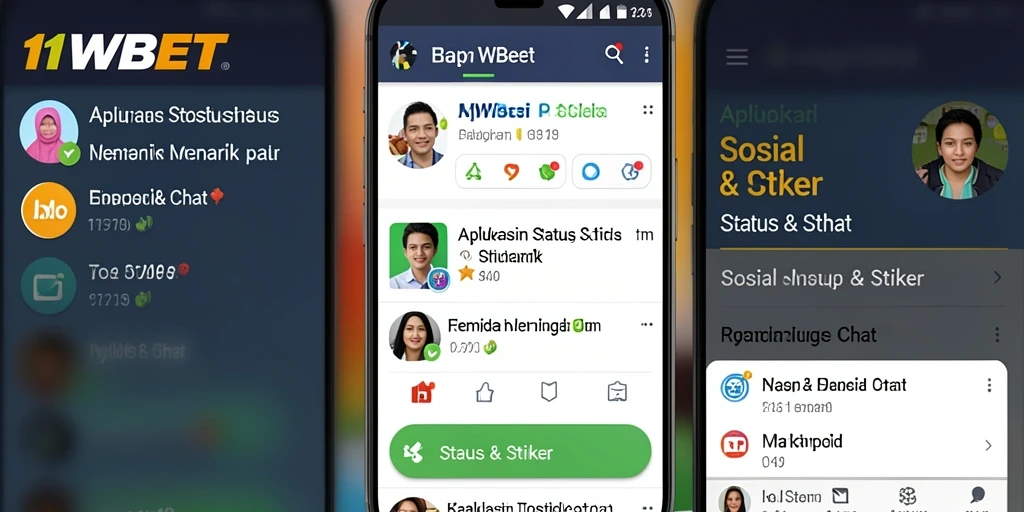 Tampilan antarmuka 11WBET dengan pilihan stiker yang beragam.