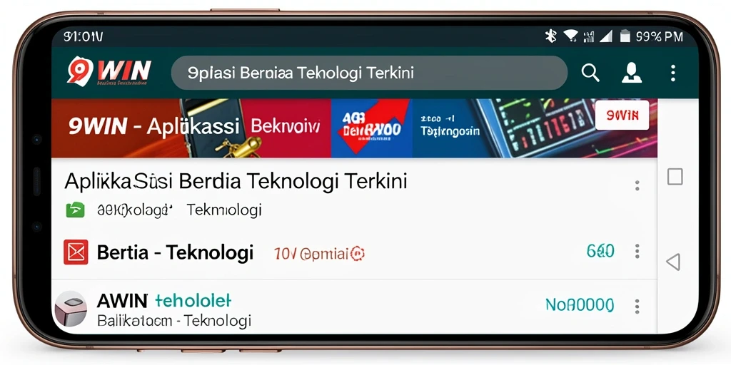 Tampilan antarmuka aplikasi 9WIN yang modern dan informatif.