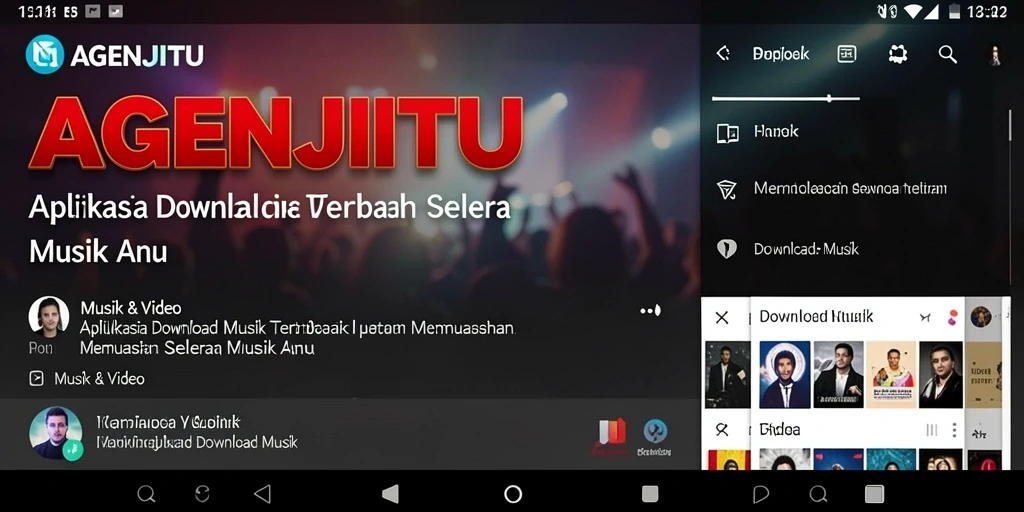 Antarmuka AGENJITU yang mudah digunakan untuk download musik.