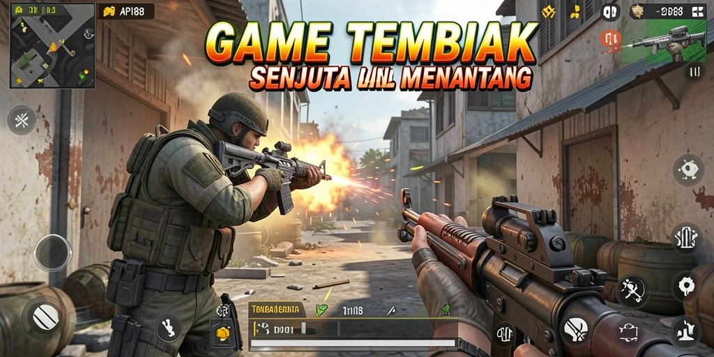 Antarmuka menarik dari game Tembak Senjata API88.