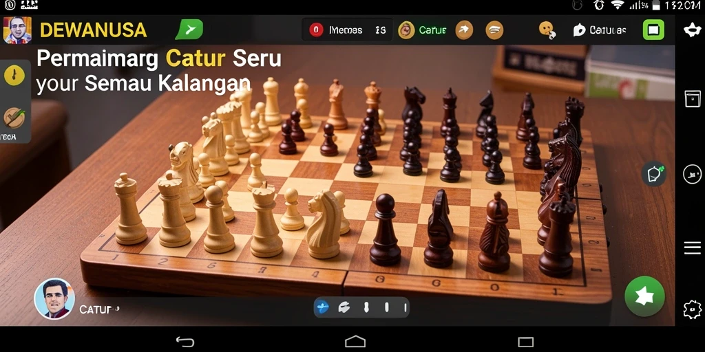 Antarmuka game Catur DEWANUSA yang menarik dan responsif.