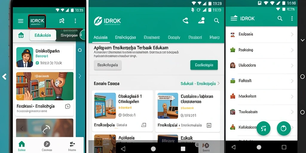 Tampilan antarmuka aplikasi IDROK yang menarik dan informatif.