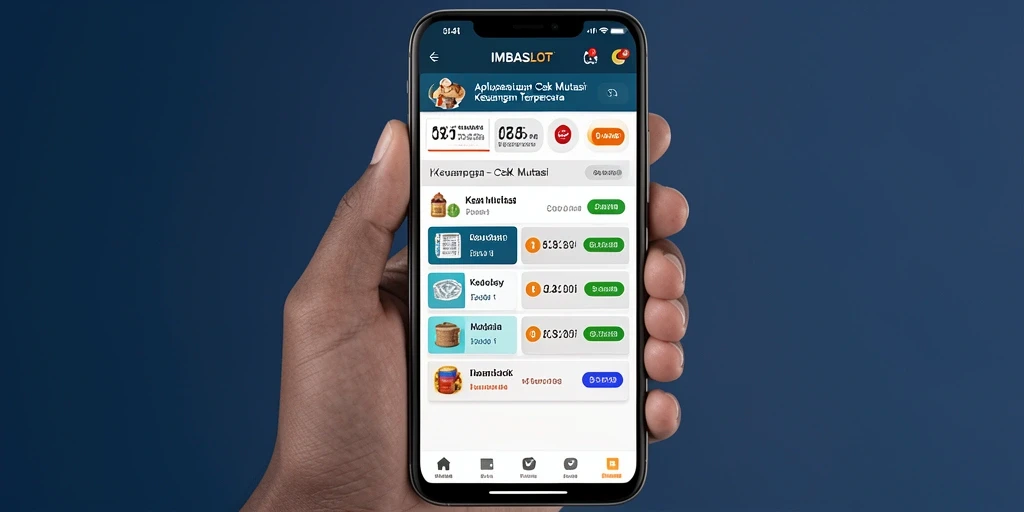 Tampilan antarmuka IMBASLOT yang sederhana dan informatif untuk Cek Mutasi.