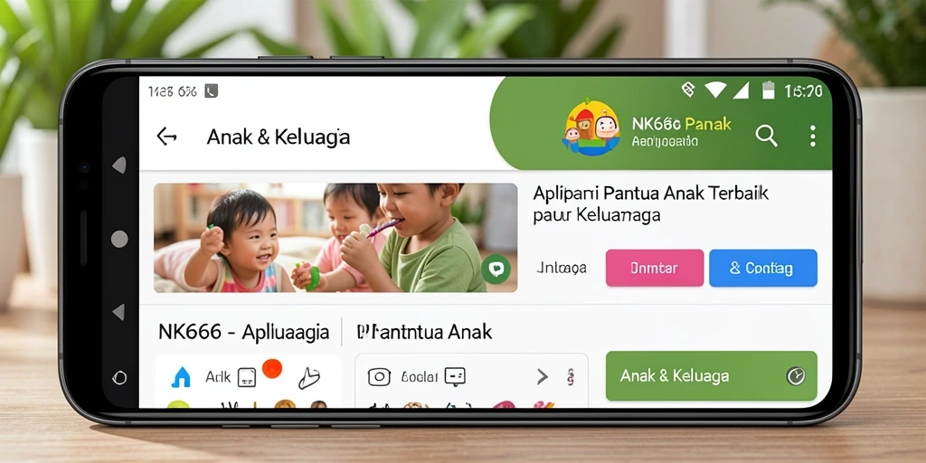 Antarmuka NK666 menampilkan fungsi pantau anak yang intuitif dan informatif.