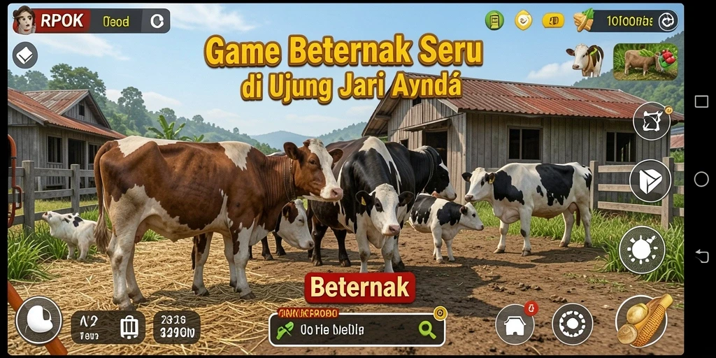 Tampilan antarmuka RPOK yang menarik dan fungsional untuk beternak.